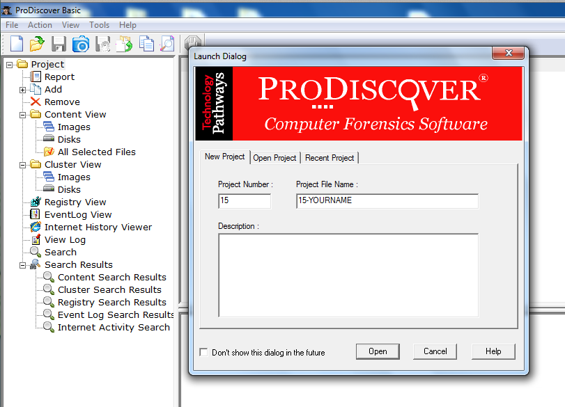prodiscover basic recovering files from image