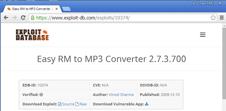 Proj 10 Exploiting Easy Rm To Mp3 Converter On Windows With Aslr