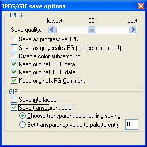 JPEG/GIF Save Options