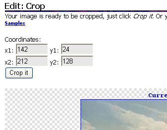Edit: Crop window